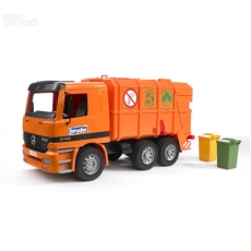 Купить игрушки Мусоровоз MB (цвет оранжевый), 01-667 по цене 1 850 руб. от производителя BRUDER, Бренд: BRUDER