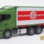 Купить игрушки Фургон Scania  с погрузчиком и паллетами, 03-580 по цене 4 635 руб. от производителя BRUDER, Бренд: BRUDER