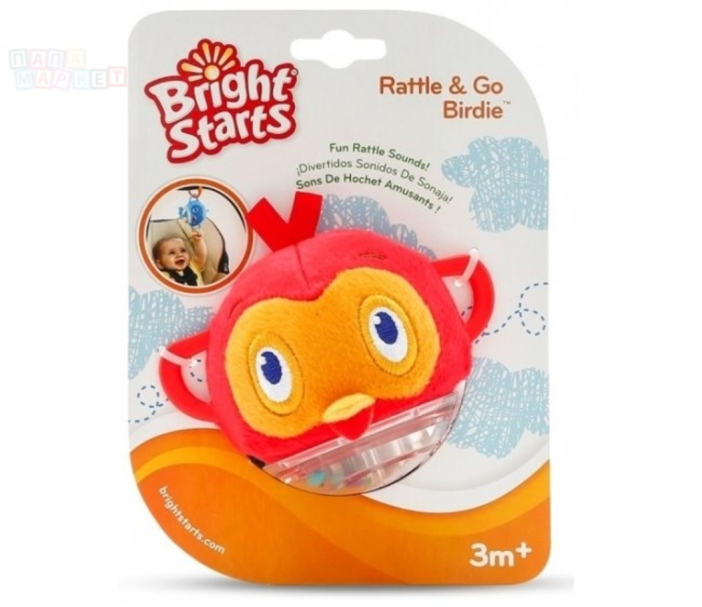 Купить Мягкая погремушка Птичка, 52097-1 по цене 301 руб. от производителя Bright Starts, Бренд: Bright Starts