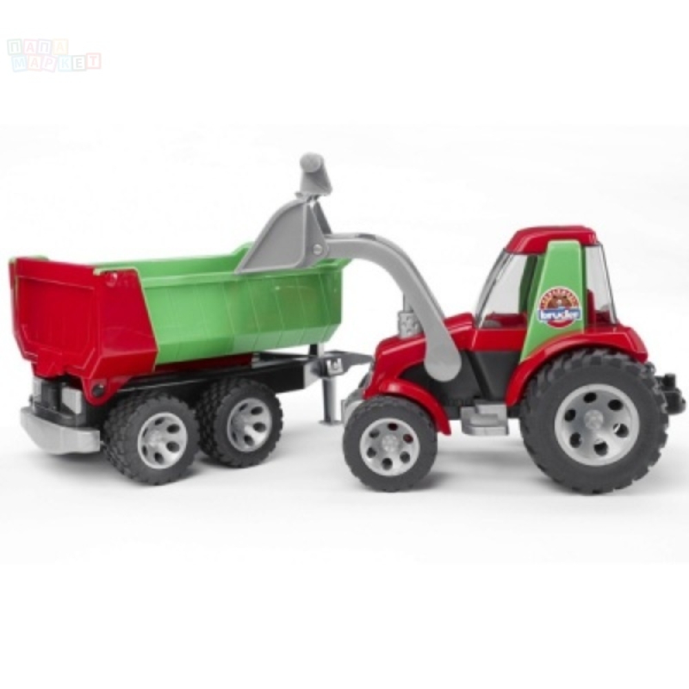 Купить игрушки ROADMAX Трактор с ковшом и прицепом, 20-116 по цене 1 900 руб. от производителя BRUDER, Бренд: BRUDER