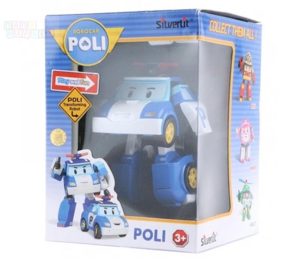 Купить игрушки Поли Robocar Poli Машинка - трансформер 10 см, 83171 по цене 1 010 руб. от производителя Silverlit, Бренд: Poli Robocar