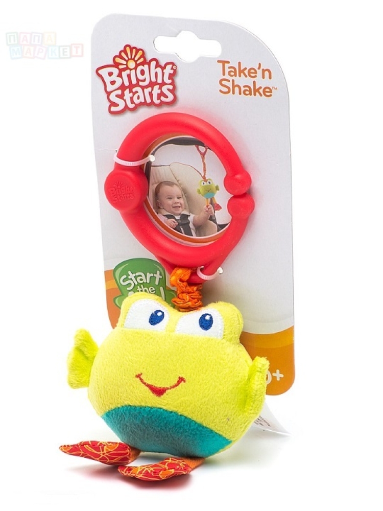 Купить Развивающая игрушка Дрожащий дружок Лягушка, 8808-3 по цене 460 руб. от производителя Bright Starts, Бренд: Bright Starts